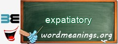 WordMeaning blackboard for expatiatory